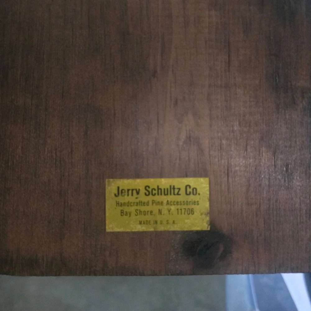 Vintage Jerry Schultz Co Pine Wood Wall Plaque Loving is Giving Evans Art 1970s
